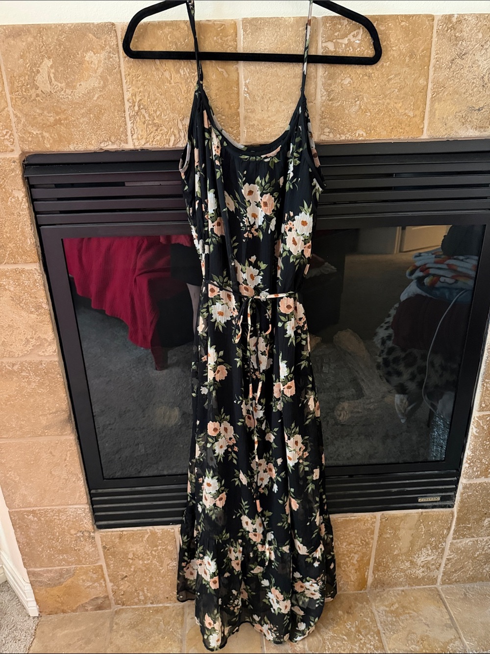 NWT Old Navy The Occassion Floral Chiffon Maxi Dress w Slip
